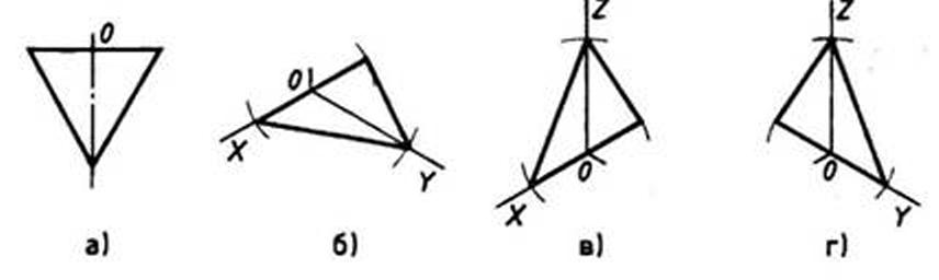 Как построить изометрическую проекцию треугольника